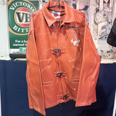 Orange Donald Duck Jacket in basketball material