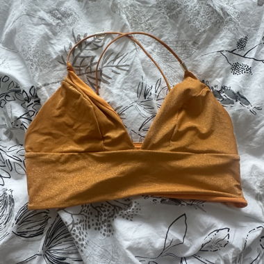 Haut bikini orange pailletée 