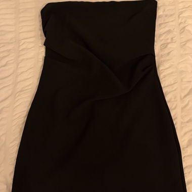 Black Strapless Mini Dress