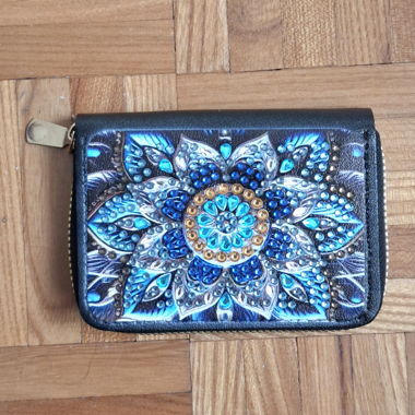 Piccolo portamonete con mandala di diamond painting