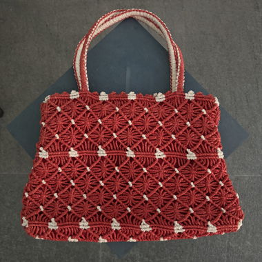Vintage Handtasche korallenrot