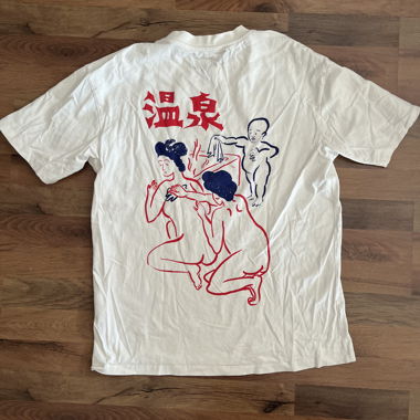 Weisses EDWIN Grafik-T-Shirt 