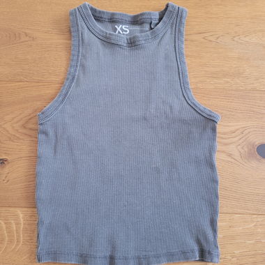 Top marrone-grigio