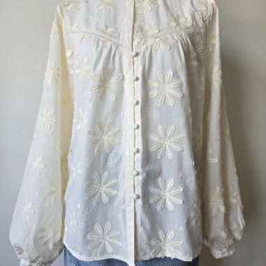 FABIENNE CHAPOT BLOUSE; CREAM; S 40; GR CONDITION