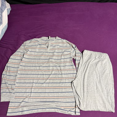 Pigiama 2 pezzi Homewear grigio a righe
