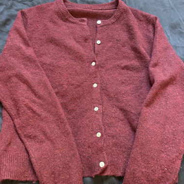 Cardigan boutonné bordeaux