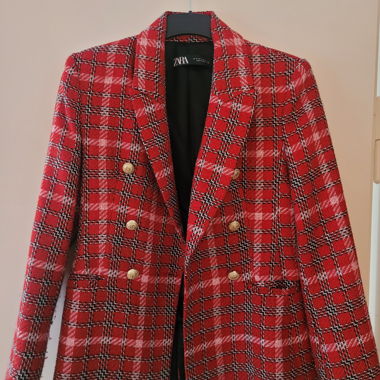 Blazer ZARA a quadri rosso