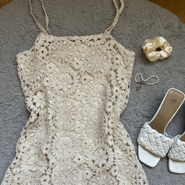 Robe beige en maille