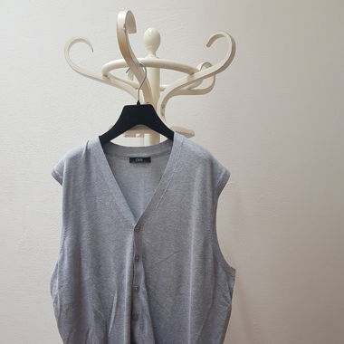 Grey button down vest