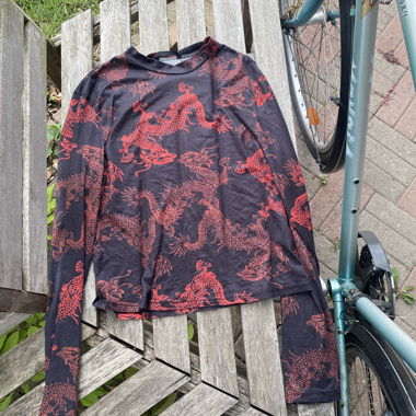 T-shirt à manches longues avec motif de dragons