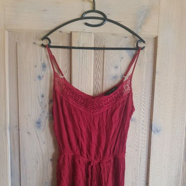 Red Lace Boho Jumpsuit