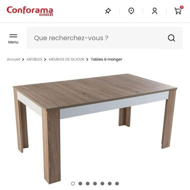 Table avec rallonge