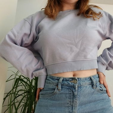 Lila crop Pullover