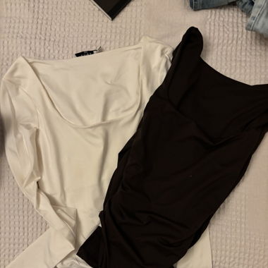 Ensemble body blanc et brun 