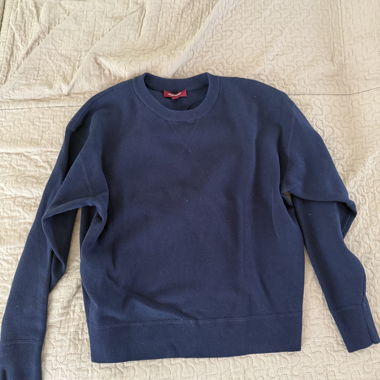 Pull col rond Manor bleu marine taille S