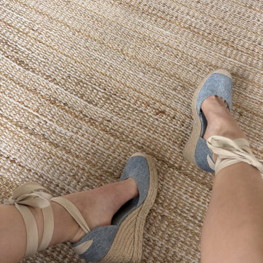 Espadrilles à talon compensé