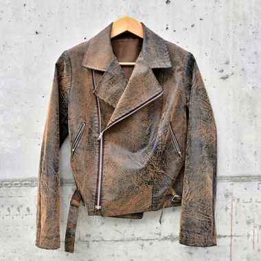 Giacca in pelle vintage, giacca biker