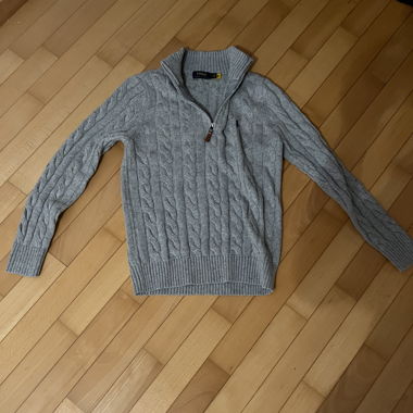 Pull torsadé gris Polo Ralph Lauren