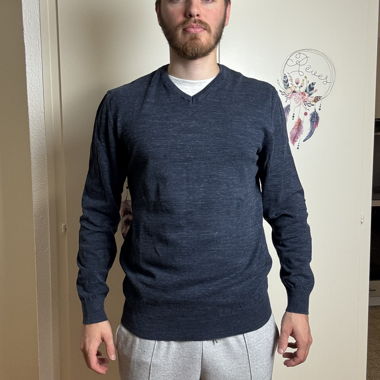 Navy V-Ausschnitt-Pullover