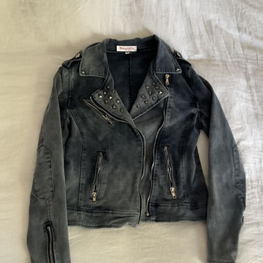 Vintage Dark Blue Stud Jacket (Jeans look)