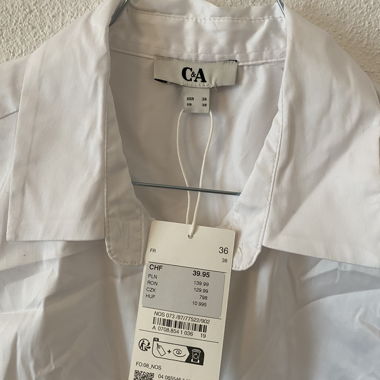 Camicia aderente bianca C&A