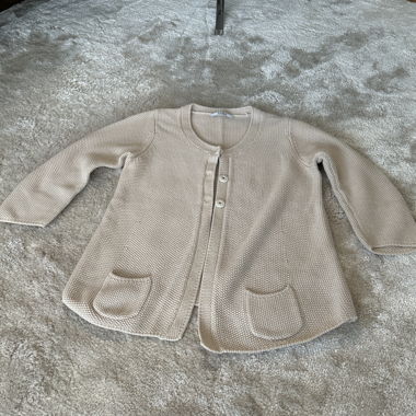 Beige Knit Cardigan