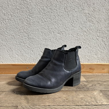 Dunkel Blaue Stifeletten mit Absatz