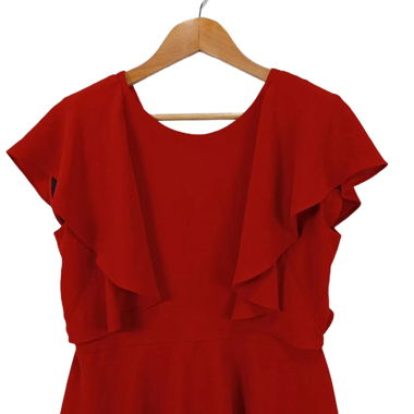 Rote Rüschen Bluse 