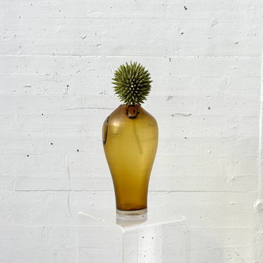 Honey Yellow Glass Vase, 1990s