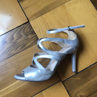 Scarpe con tacco argento