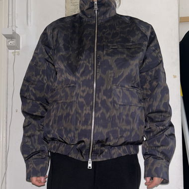 Animal-Print Harrington Jacket