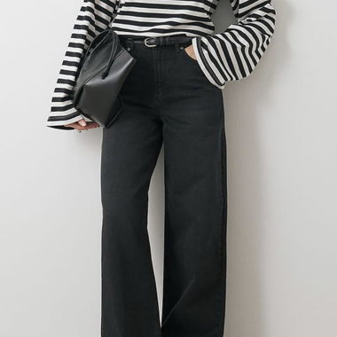 Jeans wide-leg neri