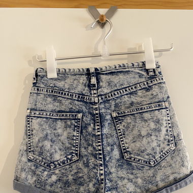 Shorts highwaist blau washed out style