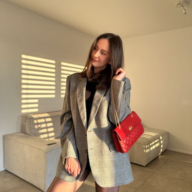 Blazer Frey Vintage en laine vierge unisexe oversize
