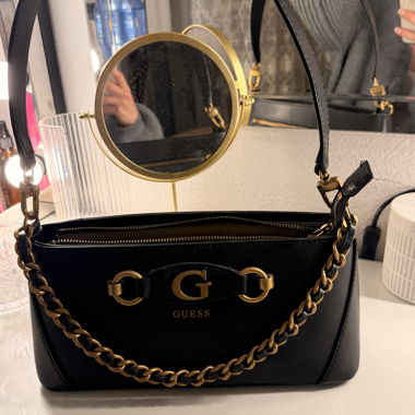 GUESS Shoulder Bag black/gold