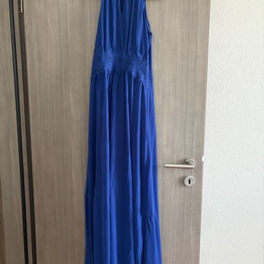 Abito lungo da cocktail blu
