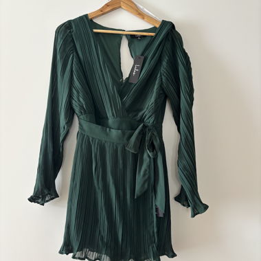 Combinaison-Robe à manches longues plissée