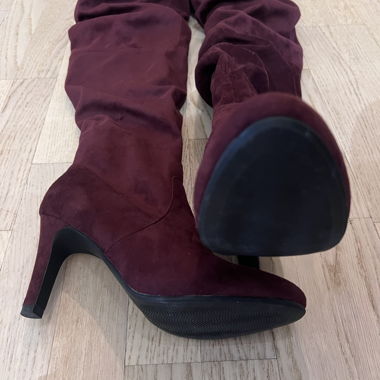Bottes cuissardes bordeaux