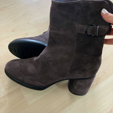 Echte Wildleder-Brown-Ankle-Boots