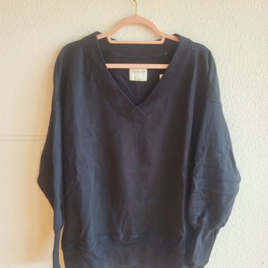 Sweat à encolure large en V noir A&F, super doux et cosy