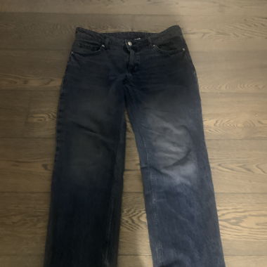 vintage, low waist fit dark blue jeans denim pants
