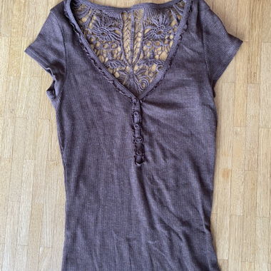 Top in pizzo marrone Tally Weijl, taglia S