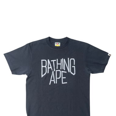 T-shirt noir BAPE a bathing ape avec graphisme argenté