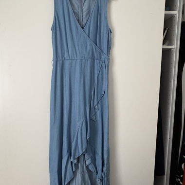 Robe portefeuille bleue Gr. 38