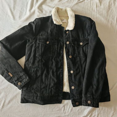 Veste en jean noire doublée S