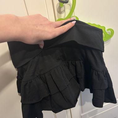 Black ruffled skirt