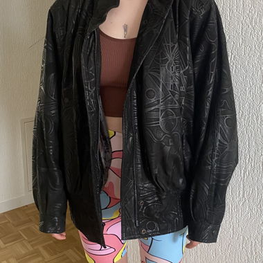 Leder Jacke
