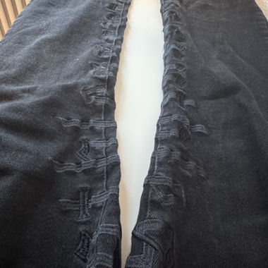 Custom Black Flared Jeans