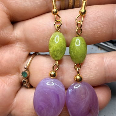 Gemstone-Tropfenohrringe