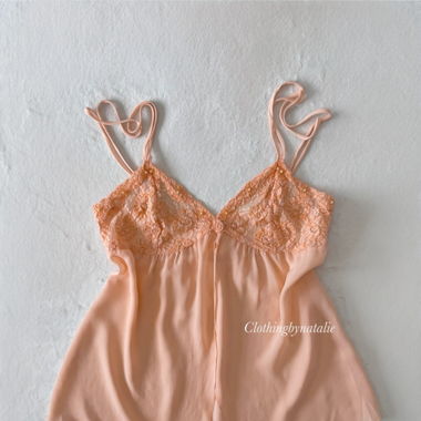 Secret Treasure Orange Chiffon Babydoll (M)